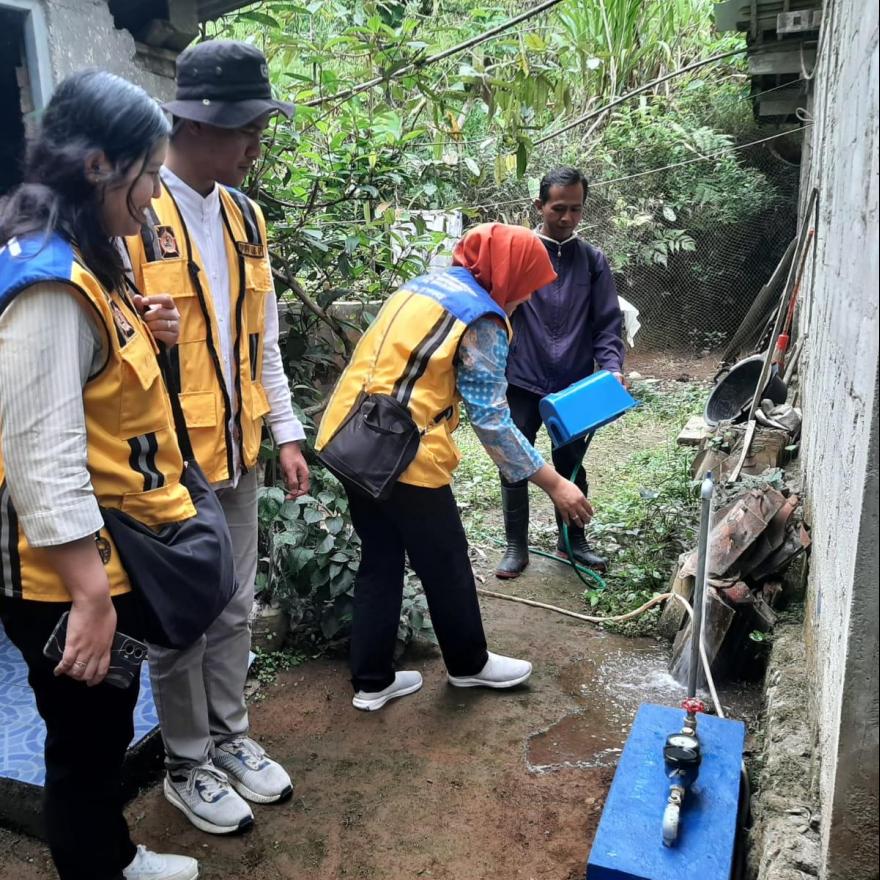 Uji Fungsi Jaringan PAMSIMAS di Pagerharjo, 90 SR Berfungsi Dengan Baik